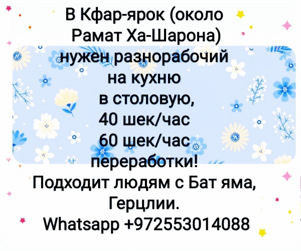 Хорошая работа в столовой мужчине