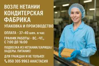 Кондитерская фабрика около Нетании. Первые смены.