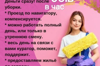 Уборки квартир, оплата сразу после уборки!